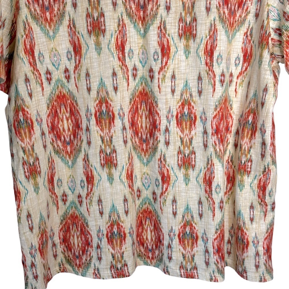 Chico’s Petite Ikat Button-Back Slub Tee Vanity Size 3/US XL #570308662 - Picture 9 of 12